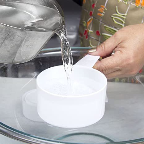 Jogo de 5 Medidores Xícara de Plástico Branco Resistente - 3