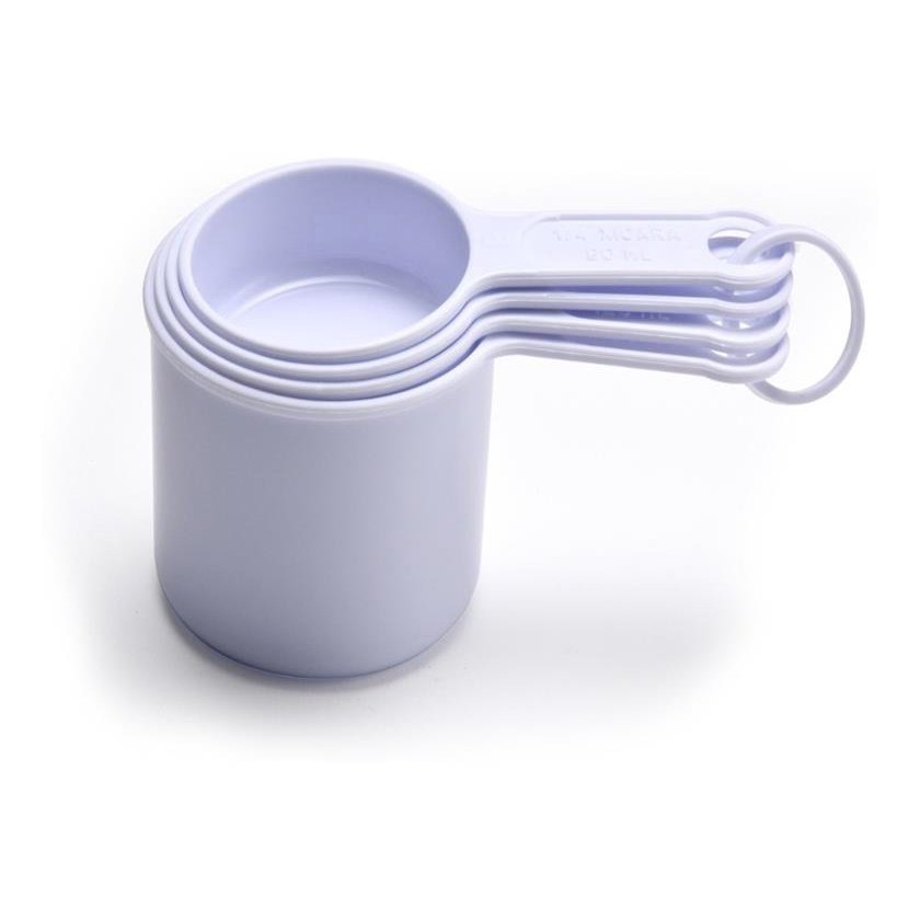 Jogo de 5 Medidores Xícara de Plástico Branco Resistente - 4