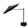Ombrelone Lateral Preto - 2,00m de Diâmetro - em Alumínio - Base Cachepô - Persianet - 3