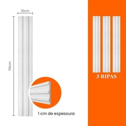 Painel Ripado Eva Autocolante 10cm Flexivel | Valor do Metro - 4