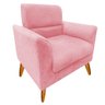 Poltrona Decorativa Beatriz Rosa + Puff Redondo - 4