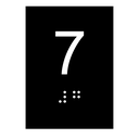 Ver imagem 1 de Kit 10 Placas Braile Ps do 7° Andar Elevador Preto