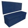 Kit Painel Cabeceira de Cama Box Solteiro com Recamier Ayumi 90 Cm Corino Azul Marinho - 1