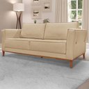 Ver imagem 5 de Sofa Balli 3 Lugares 210cm Pes Madeira Linho 223 Dourado Ezz Dourado
