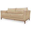 Ver imagem 1 de Sofa Balli 3 Lugares 210cm Pes Madeira Linho 223 Dourado Ezz Dourado