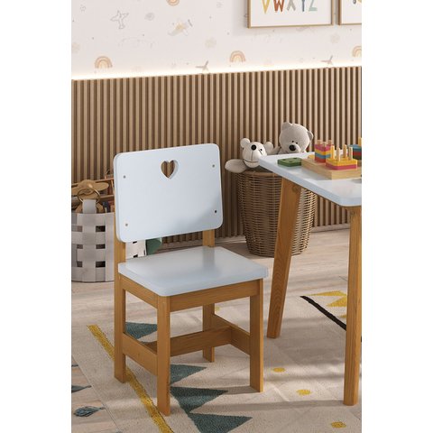 Cadeira Infantil Sofia Madeira Maciça e MDF 