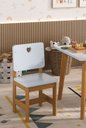 Ver imagem 1 de Cadeira Infantil Sofia Madeira Maciça e MDF Azul/com Mel