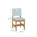Ver imagem 4 de Cadeira Infantil Sofia Madeira Maciça e MDF Azul/com Mel