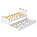 Ver imagem 4 de Conjunto Quarto Completo Bicama com LED, Escrivaninha e Estante Petit Casatema MadeiraOriginals Branco/Mel