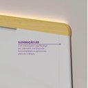 Ver imagem 7 de Conjunto Quarto Completo Bicama com LED, Escrivaninha e Estante Petit Casatema MadeiraOriginals Branco/Mel
