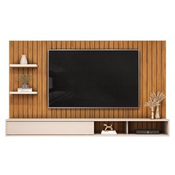 Painel para Tv até 60 Polegadas 1 Porta Friz Freijó Off White Dj Móveis - 4