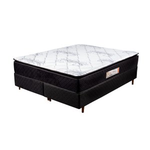 Conjunto Box Casal Queen Atria Plus Semi Ortopédico com Espuma D33 e D29 Soft 1,58x1,98x0,68