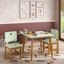 Ver imagem 2 de Cadeira Infantil Sofia Madeira Maciça e MDF Verde/Mel