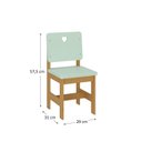 Ver imagem 5 de Cadeira Infantil Sofia Madeira Maciça e MDF Verde/Mel