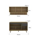 Ver imagem 4 de Cozinha Compacta Modulada com Tampo 2 Peças 1 Aéreo 1 Balcão New York Yescasa Marrom/Mel/Grafite