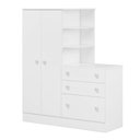 Ver imagem 1 de Guarda Roupa Roupeiro com Cômoda Doce Sonho Qmovi Branco