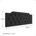 Ver imagem 3 de Cabeceira Suspensa Cama Box 1,40 Casal Padrão Capela - Preto