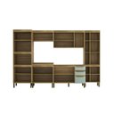 Ver imagem 3 de Cozinha Modulada 6 Peças 2 Aéreos 2 Balcões 1 Paneleiro e 1 Torre Quente Magnólia Yescasa Marrom/Mel/Verde