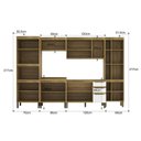 Ver imagem 4 de Cozinha Modulada 6 Peças 2 Aéreos 2 Balcões 1 Paneleiro e 1 Torre Quente Magnólia