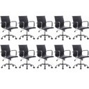 Ver imagem 1 de Kit 10 Cadeiras para Escritório Diretor Esteirinha Corino Office Preto