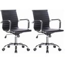 Ver imagem 2 de Kit 8 Cadeiras para Escritório Diretor Esteirinha Corino Office Preto