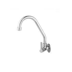 Torneira Para Cozinha Cano Alto Light C/ Arejador Fixo 1/4 de Volta Parede Rainha Metais