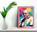 Ver imagem 1 de Quadro Decorativo Papa Pop Art + Vidro 33x25 Sala Studio:rosa