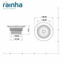Ver imagem 2 de Válvula Cozinha Americana Stander C/ Cestinha Abs e Porca Metal 6 Cm - 3 1/2 Rainha Metais