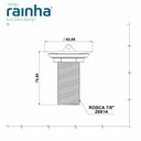 Ver imagem 2 de Válvula Lavatório Stander S/ Unho C/ Porca Metal 7 Cm - 7/8 Rainha Metais