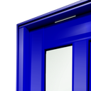 Ver imagem 5 de Porta Pivotante Alumínio Lambril Visione c/Pux.Dir. Elite Azul 240x130 Brimak
