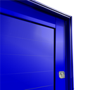 Ver imagem 4 de Porta Pivotante Alumínio Lambril Visione c/Pux.Dir. Elite Azul 240x130 Brimak