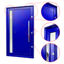 Ver imagem 3 de Porta Pivotante Alumínio Lambril Visione c/Pux.Dir. Elite Azul 240x130 Brimak