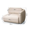 Ver imagem 4 de Sofá Modular 100cm com Braço Direito Orla CabeCasa MadeiraOriginals Dourado Areia