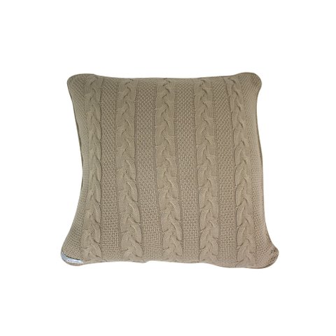 Almofada de Tricot Trança Avelã Blue Gardenia