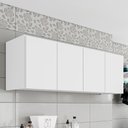 Ver imagem 4 de Armário Aéreo Multiuso Lavanderia 118cm Monna Branco Z34 - Mpozenato