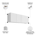 Ver imagem 5 de Armário Aéreo Multiuso Lavanderia 118cm Monna Branco Z34 - Mpozenato