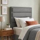 Ver imagem 2 de Cabeceira para Cama Solteiro Estofada ,088 Mts Iza Vilajo: Suede Cinza