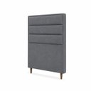 Ver imagem 4 de Cabeceira para Cama Solteiro Estofada ,088 Mts Iza Vilajo: Suede Cinza