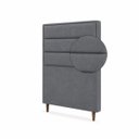 Ver imagem 5 de Cabeceira para Cama Solteiro Estofada ,088 Mts Iza Vilajo: Suede Cinza