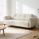 Ver imagem 3 de Poltrona Namoradeira 2 Lugares 152cm Pés Industrial Arav K01 Linho Bege - Lyam Decor