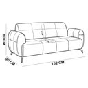 Ver imagem 2 de Poltrona Namoradeira 2 Lugares 152cm Pés Industrial Arav K01 Linho Bege - Lyam Decor