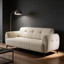 Ver imagem 5 de Poltrona Namoradeira 2 Lugares 152cm Pés Industrial Arav K01 Linho Bege - Lyam Decor