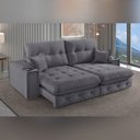 Ver imagem 1 de Sofá Retrátil Reclinável com Porta Copos 290cm Istambul Yescasa