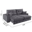 Ver imagem 3 de Sofá Retrátil Reclinável com Porta Copos 290cm Istambul Yescasa