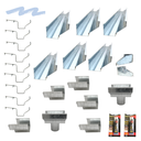 Ver imagem 1 de Kit de Calha Telhado Beiral 11m Calha Galvanizada Saída Redonda - Suporte Prolongado Galvocalhas