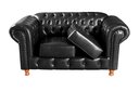 Ver imagem 2 de Conjunto Sofá 2 Lugares e Poltrona Luis Xv Chesterfield Vintage Preto