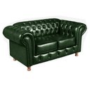 Ver imagem 2 de Conjunto Sofá 2 Lugares e Poltrona Luis Xv Chesterfield Vintage Verde