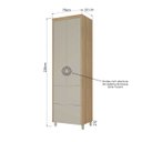 Ver imagem 2 de Paneleiro 2 Portas 2 Gavetas Nesher Marquesa 70cm 100 MDF