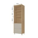 Ver imagem 3 de Paneleiro 2 Portas 2 Gavetas Nesher Marquesa 70cm 100 MDF
