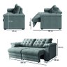 Sofá Retrátil e Reclinável Bipartido 3 Lugares 2,30m Suede Veludo Coliseu Selmer - 3